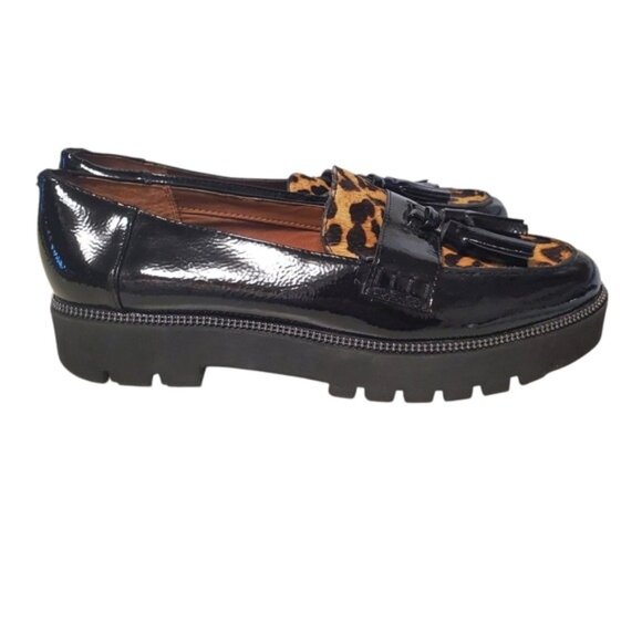 Platform Loafer Leopard Calf hair Patent Leather BRODY 8.5 - Picture 7 of 16